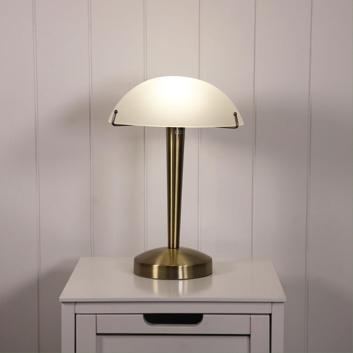 Ruby Antique Brass Lamp