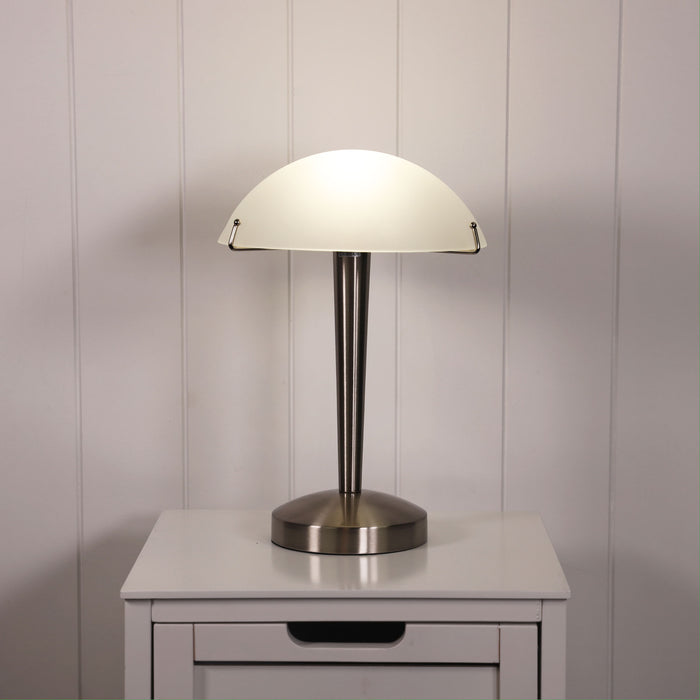 Ruby Brushed Chrome Lamp