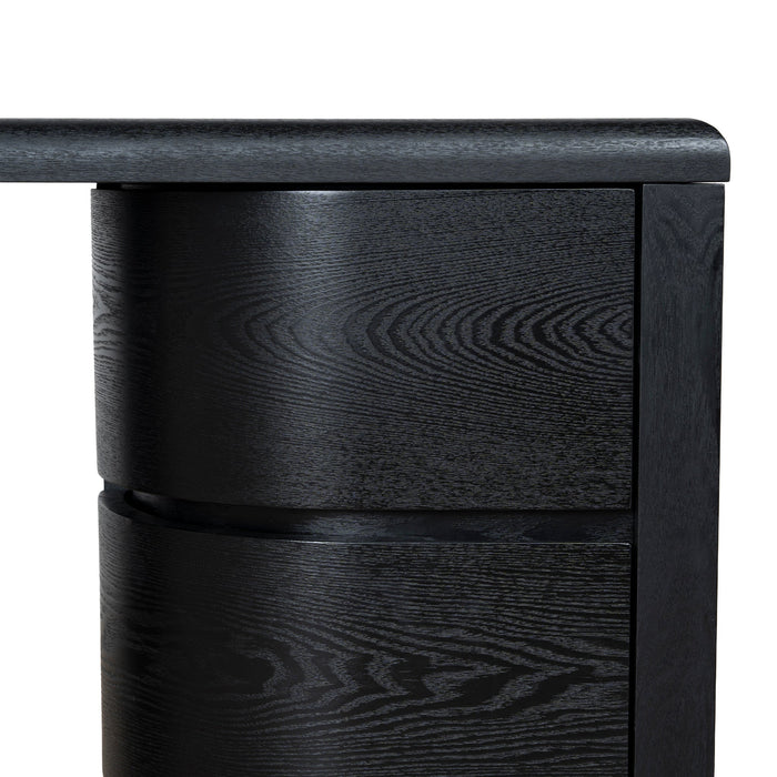Aiza 1.6m Office Desk - Full Black
