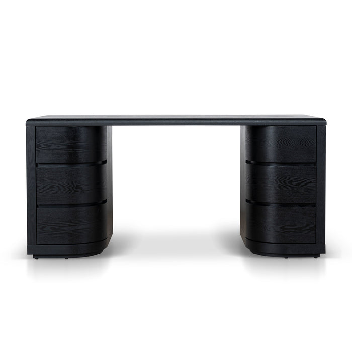 Aiza 1.6m Office Desk - Full Black