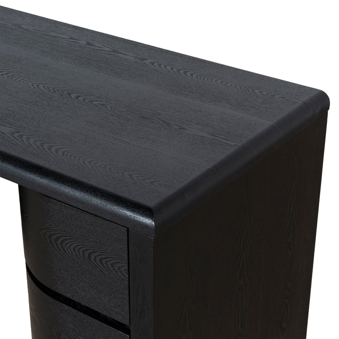 Aiza 1.6m Office Desk - Full Black