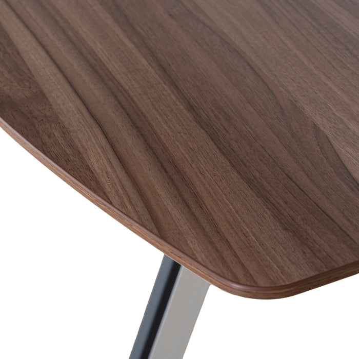Vogue 3.6m Boardroom Meeting Table - Walnut Top With Black Legs