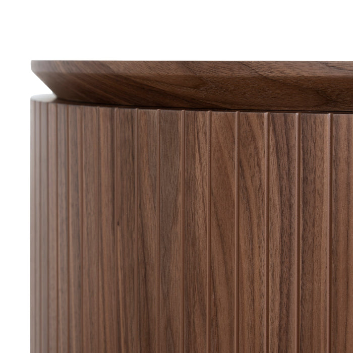 Albina 1.77m Right Drawer Office Desk - Walnut