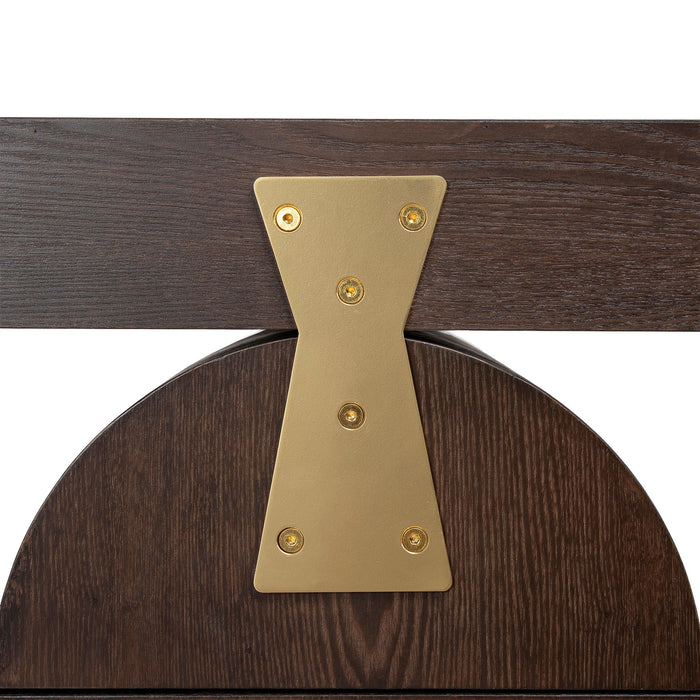 Junon 1.55m New Elm Home Office Desk - Walnut