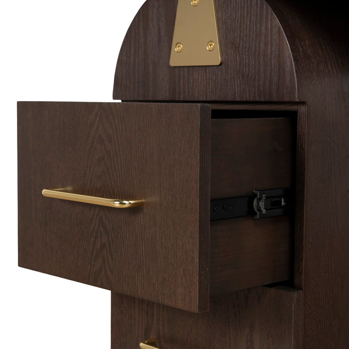 Junon 1.55m New Elm Home Office Desk - Walnut