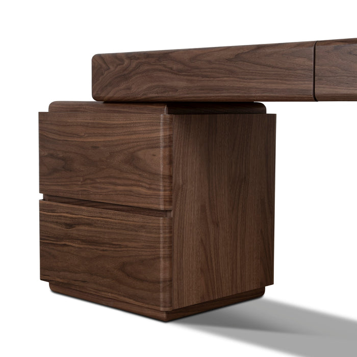 Orrion 1.6m Office Desk - Walnut Veneer