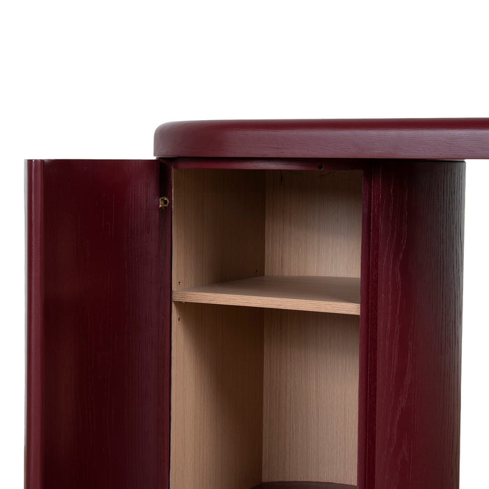 Myrren 1.9m Office Desk - Burgundy Red