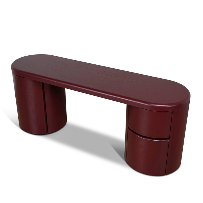 Myrren 1.9m Office Desk - Burgundy Red