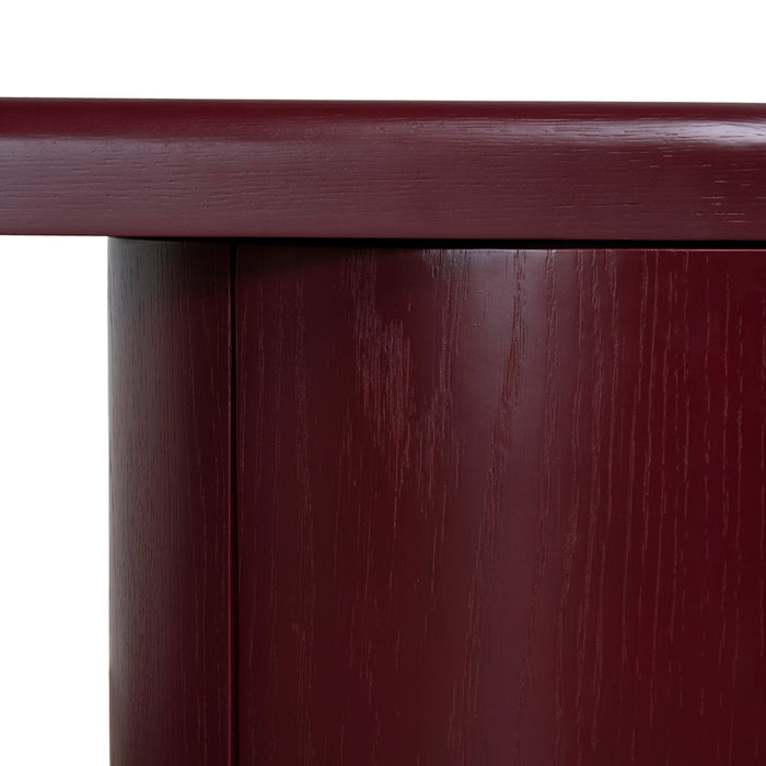 Myrren 1.9m Office Desk - Burgundy Red