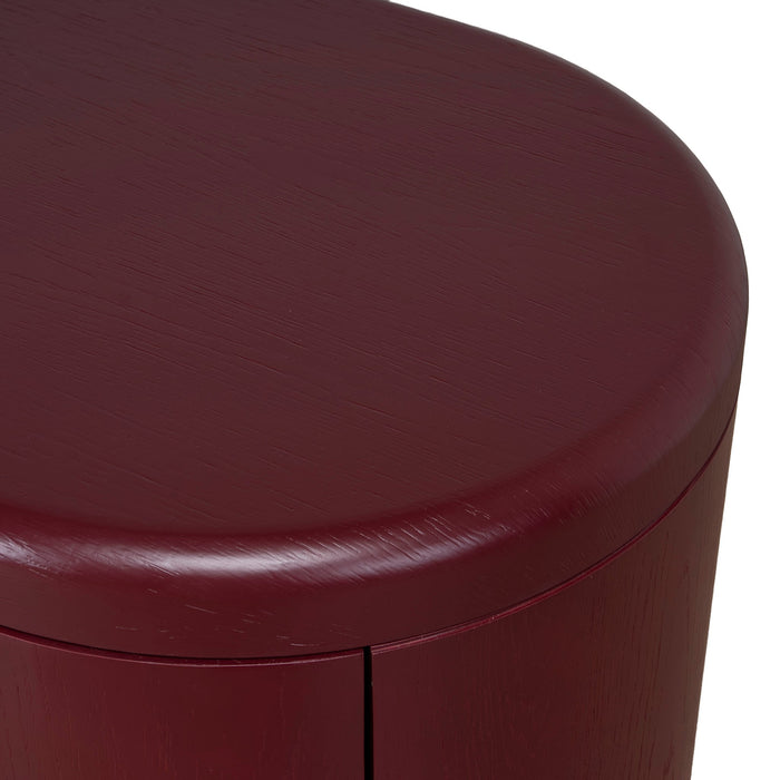 Myrren 1.9m Office Desk - Burgundy Red