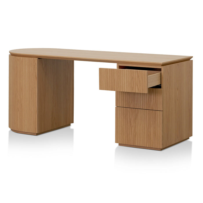 COT8242-CN 1.77m Right Drawer Office Desk - Natural Oak