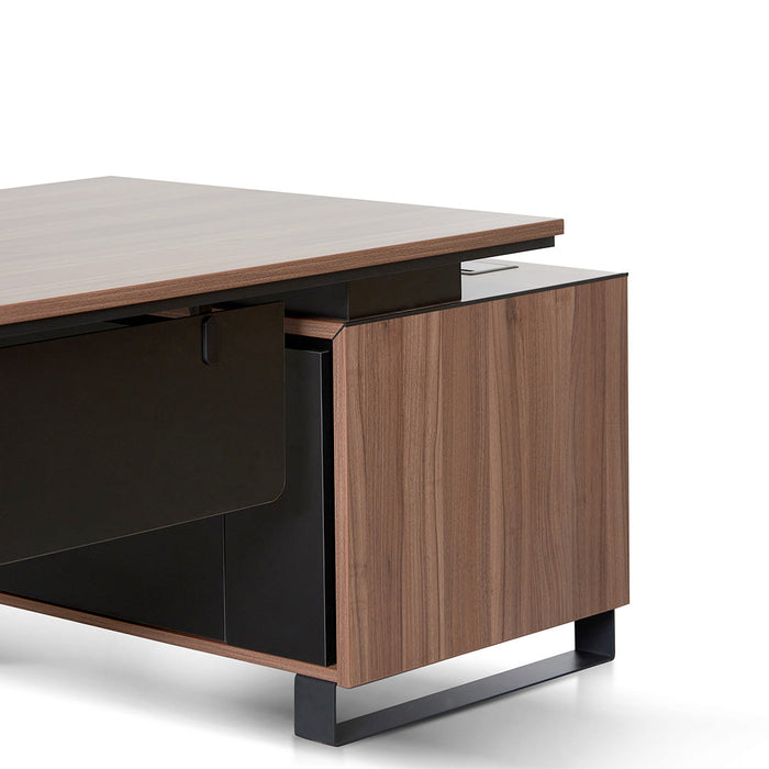 COT8349-SN 2.3m Left Return Office Desk - Walnut