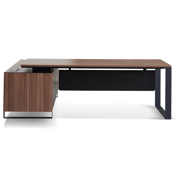 COT8350-SN 2.3m Right Return Office Desk - Walnut