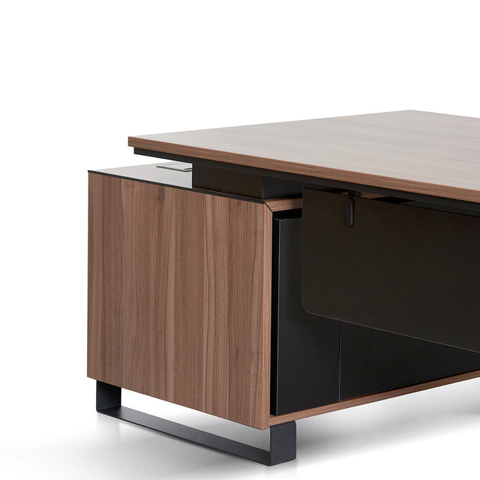 COT8350-SN 2.3m Right Return Office Desk - Walnut