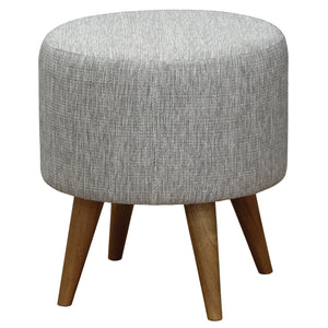 Manhattan Round Upholstered Ottoman (Dark Grey)