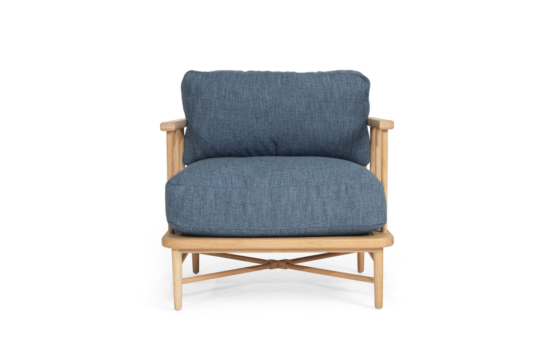 Ocea Armchair- Ink Blue Cushions - 1cm