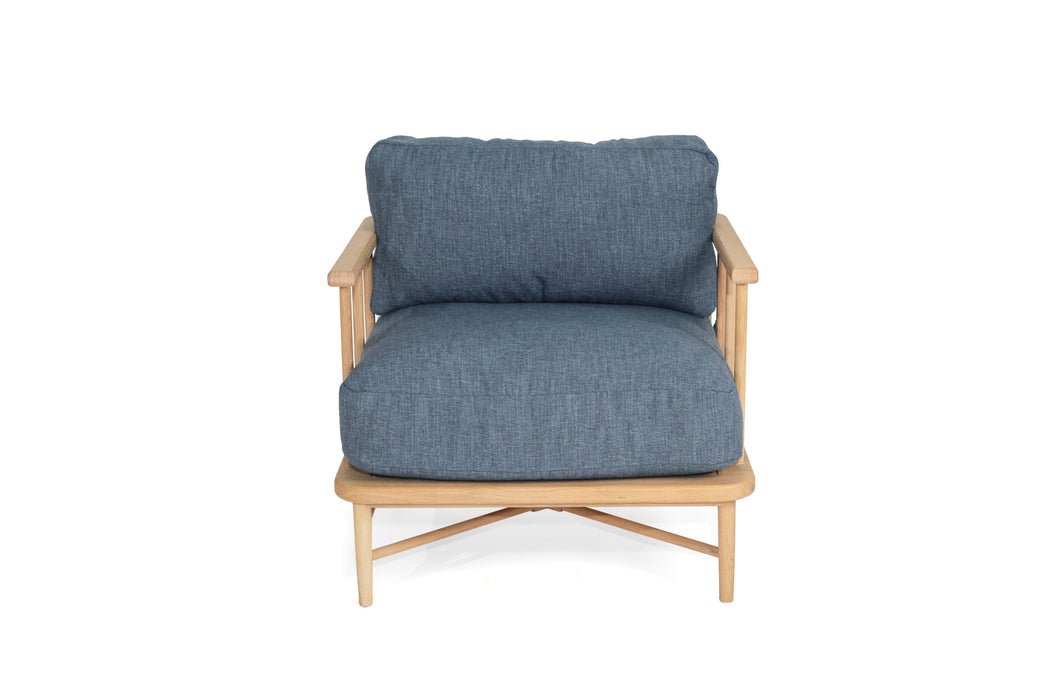 Ocea Armchair- Ink Blue Cushions - 1cm