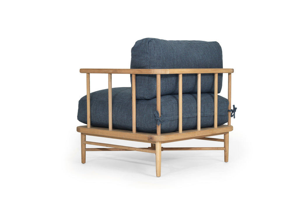 Ocea Armchair- Ink Blue Cushions - 1cm