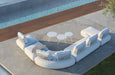 Ora One Seater Outdoor Lounge - Greige - Raffinata. White chunky contemporary sofa.