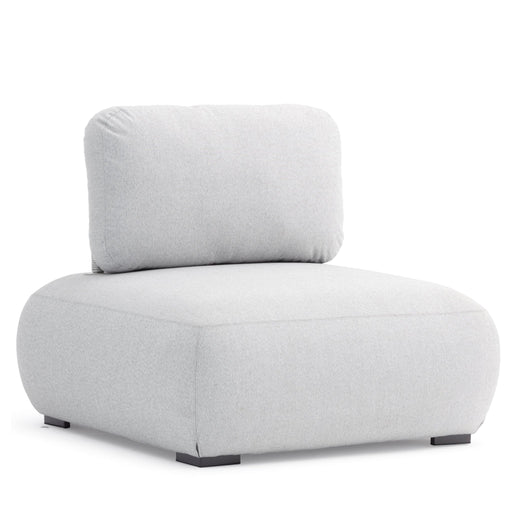 Ora One Seater Outdoor Lounge - Greige - Raffinata. White chunky contemporary sofa.