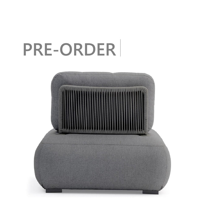 Ora One Seater Outdoor Lounge - Charcoal