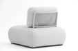 Ora One Seater Outdoor Lounge - Greige - Raffinata. White chunky contemporary sofa.