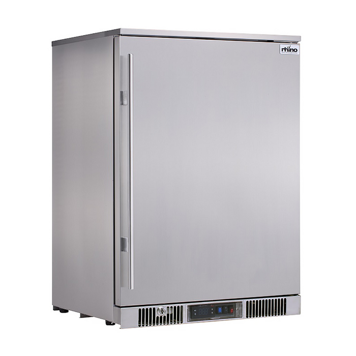 Rhino Outdoor ENVY 1 Door Bar Fridge Coldest Beer 43ºC+ Best Alfresco 316 Stainless Solid Door Quiet Right Hinge (Model: ENV1R-SD)