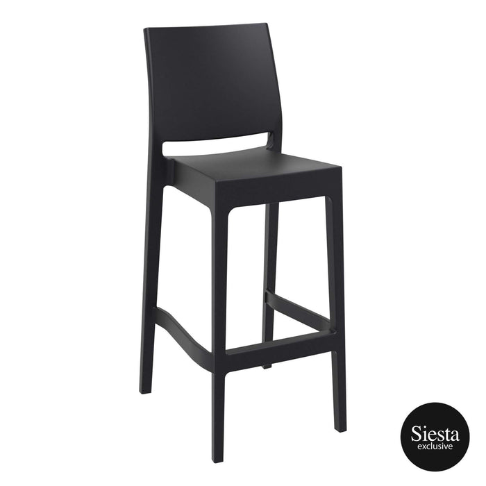 Siesta Maya Bar Stool 75cm (Dry Bar Height) (Dry Bar Height) - Black