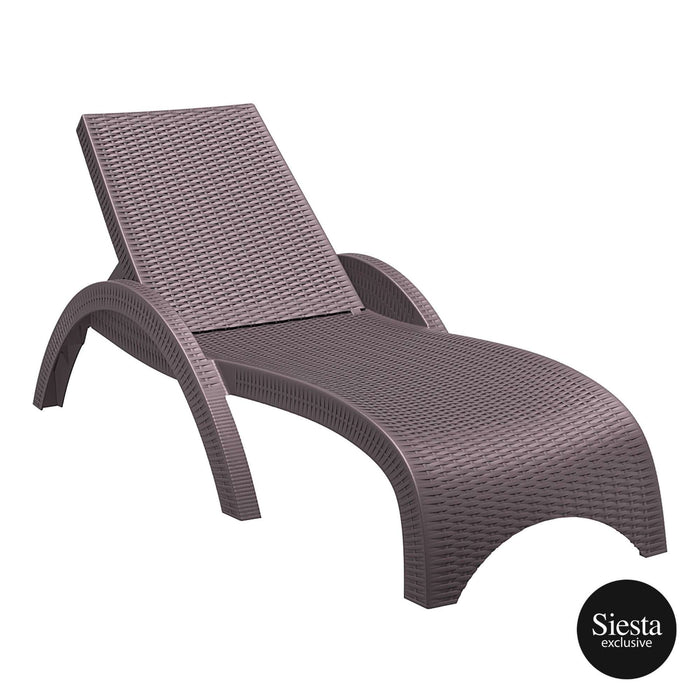 Siesta Fiji Sun Lounger - Chocolate