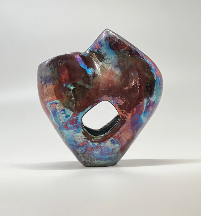 Over and Through Ceramic Raku Sculpture