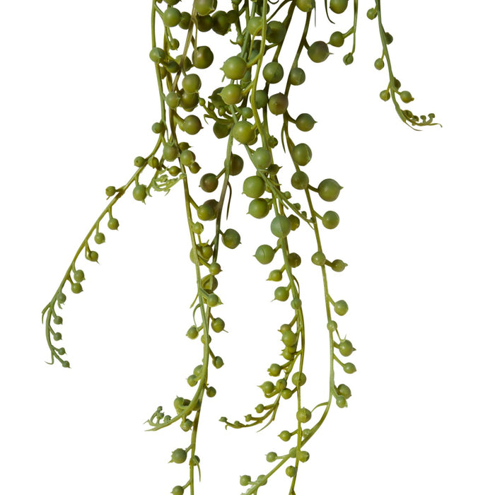 String of Pearls Pack Of 12 - Green, 85cm (H)