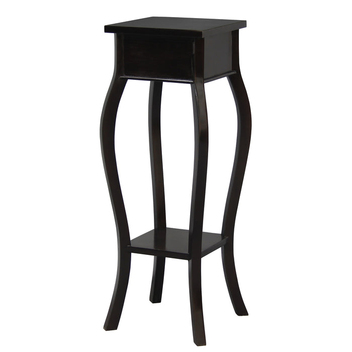 Queen Anne 1 Drawer Plant Stand (Chocolate)