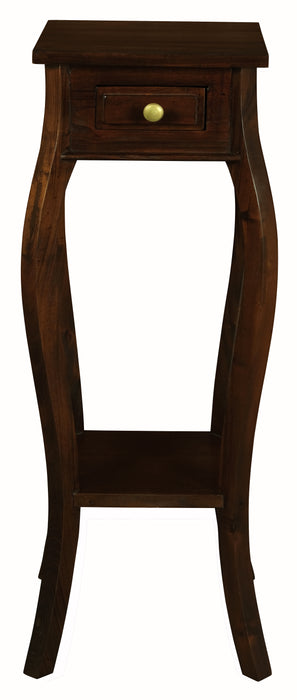 Queen Anne 1 Drawer Plant Stand (Mahogany)