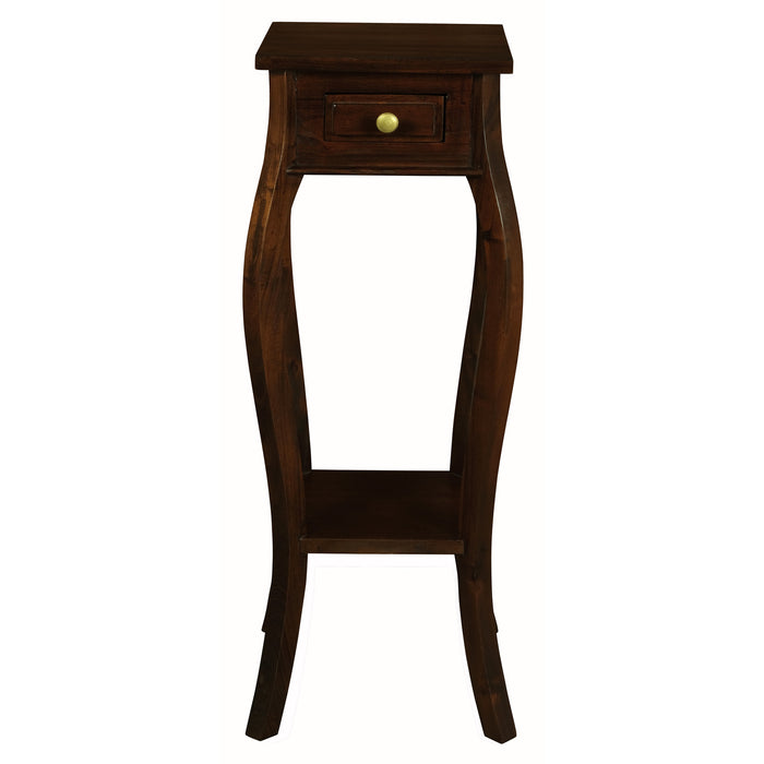 Queen Anne 1 Drawer Plant Stand (Mahogany)
