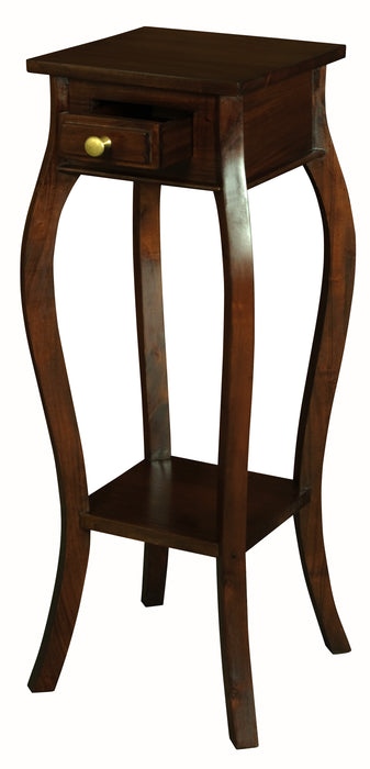 Queen Anne 1 Drawer Plant Stand (Mahogany)