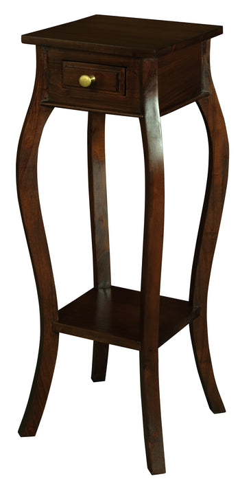 Queen Anne 1 Drawer Plant Stand (Mahogany)