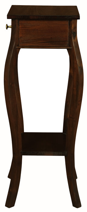 Queen Anne 1 Drawer Plant Stand (Mahogany)