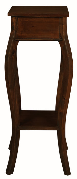 Queen Anne 1 Drawer Plant Stand (Mahogany)