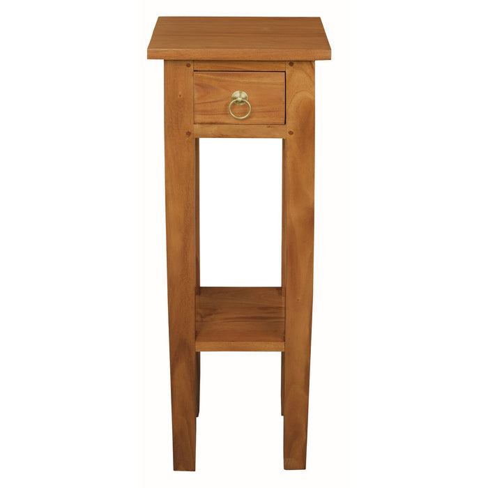 Tasmania 1 Drawer Plant Stand (Light Pecan)