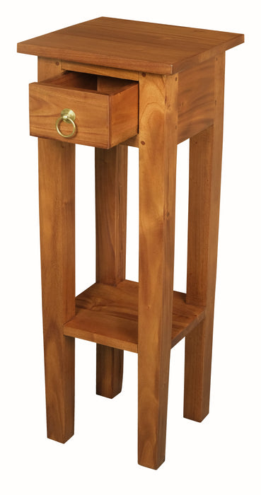 Tasmania 1 Drawer Plant Stand (Light Pecan)
