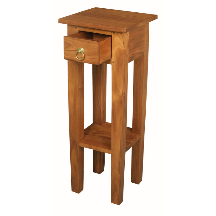 Tasmania 1 Drawer Plant Stand (Light Pecan)