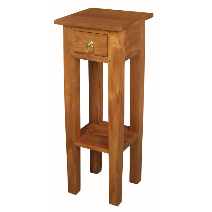 Tasmania 1 Drawer Plant Stand (Light Pecan)
