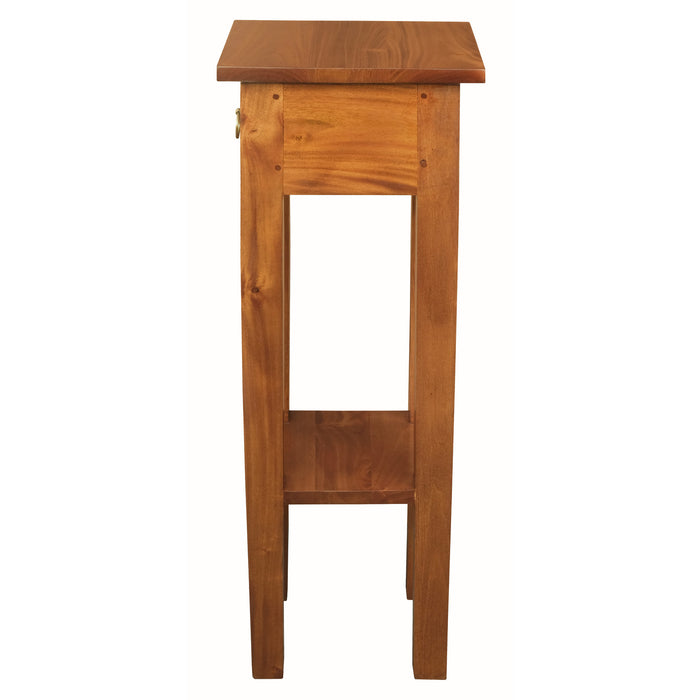 Tasmania 1 Drawer Plant Stand (Light Pecan)