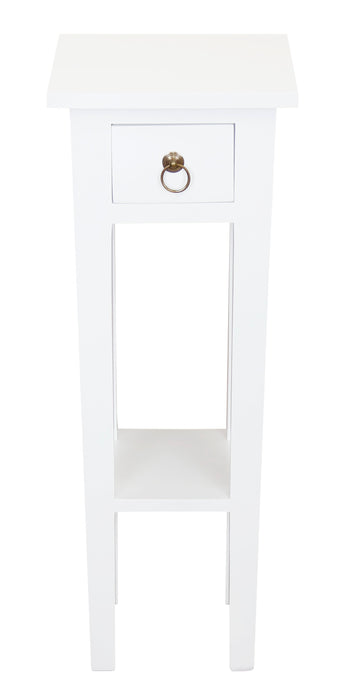 Tasmania 1 Drawer Plant Stand (White)