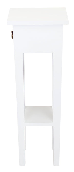 Tasmania 1 Drawer Plant Stand (White)