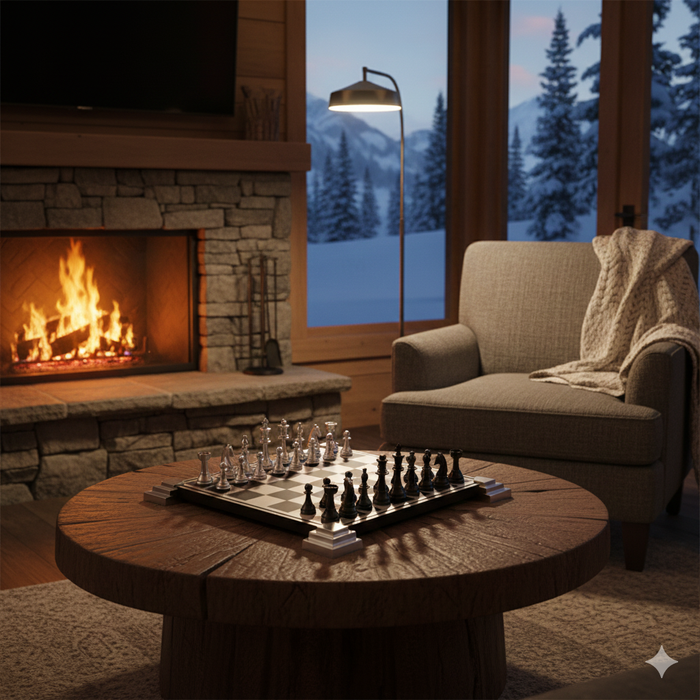 Moderna Chess Set - Brass