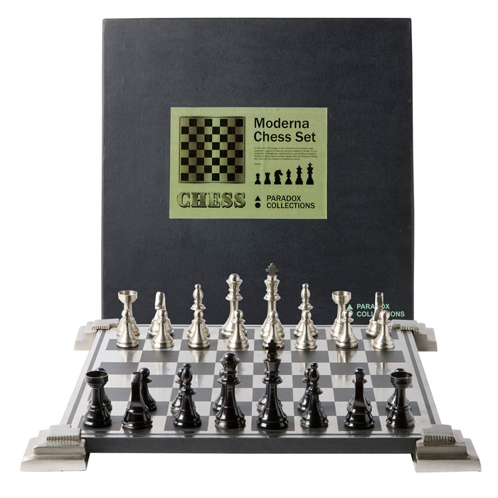 Moderna Chess Set - Brass