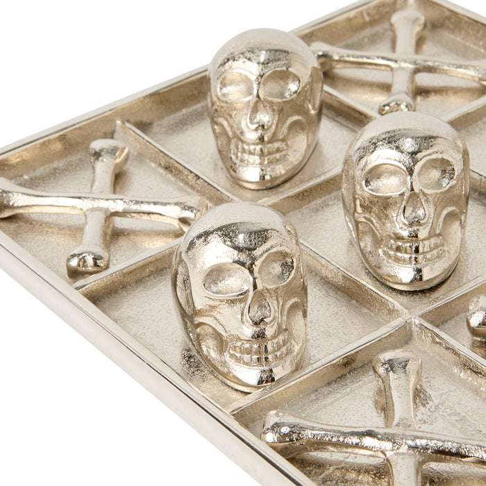 Skull Tic Tac Toe - Pewter