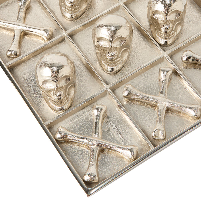 Skull Tic Tac Toe - Pewter