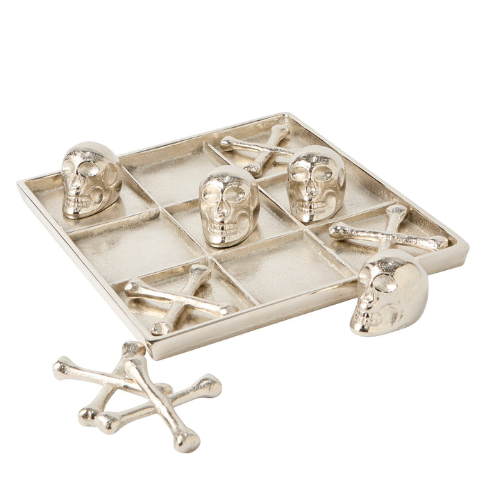 Skull Tic Tac Toe - Pewter